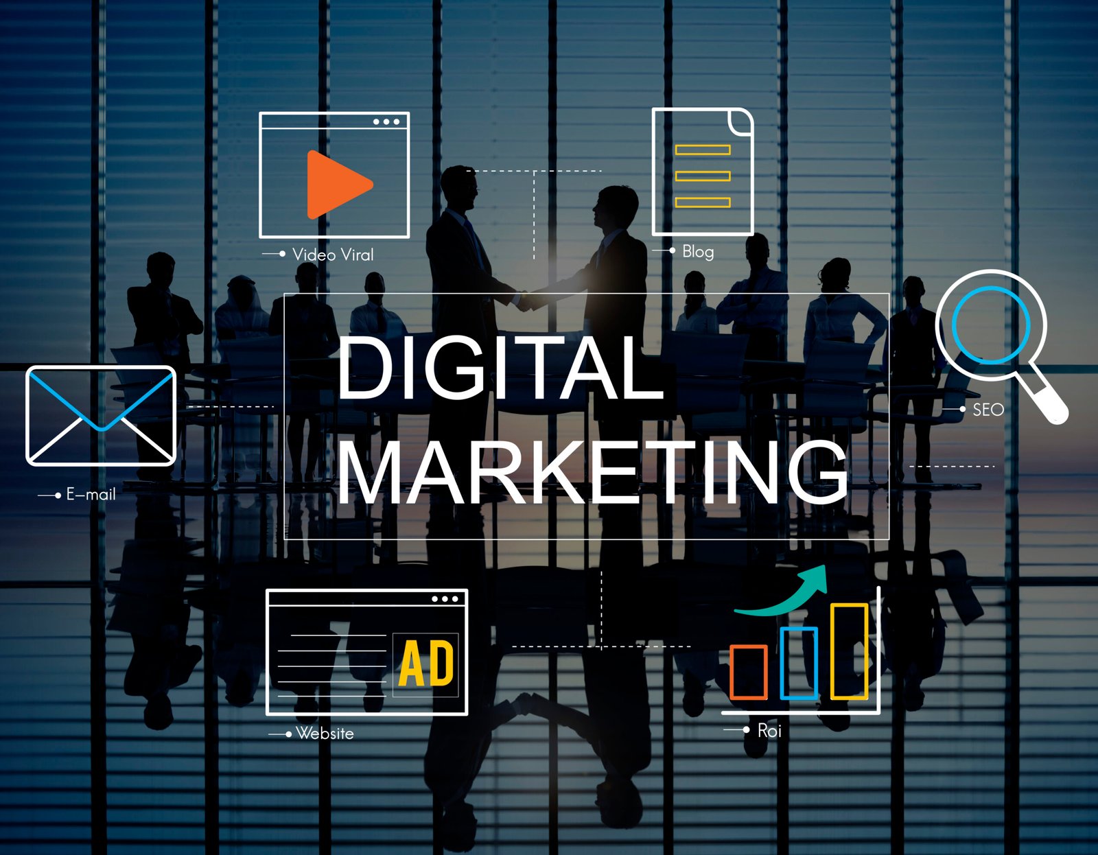 digital marketing with icons business people scaled